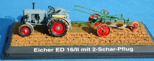 Afbeeldingen van Eicher ED 16 met tweeschaar ploeg