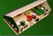 Afbeeldingen van loods met drie spanten
