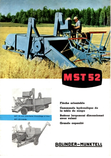Afbeeldingen van  Bolinder Munktell MST 52 combine folder