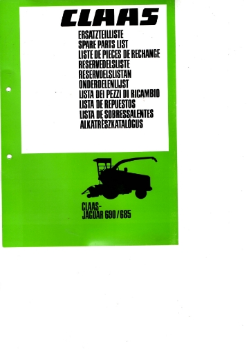 Afbeeldingen van Onderdelenboek Claas Jaguar 690/685