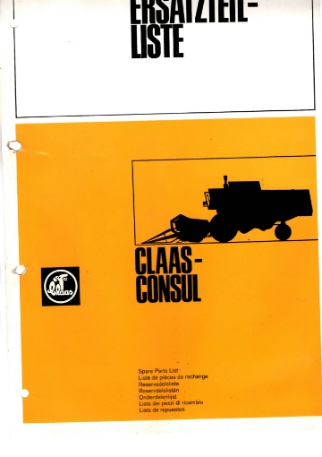 Afbeeldingen van  Claas Consul onderdelenboek